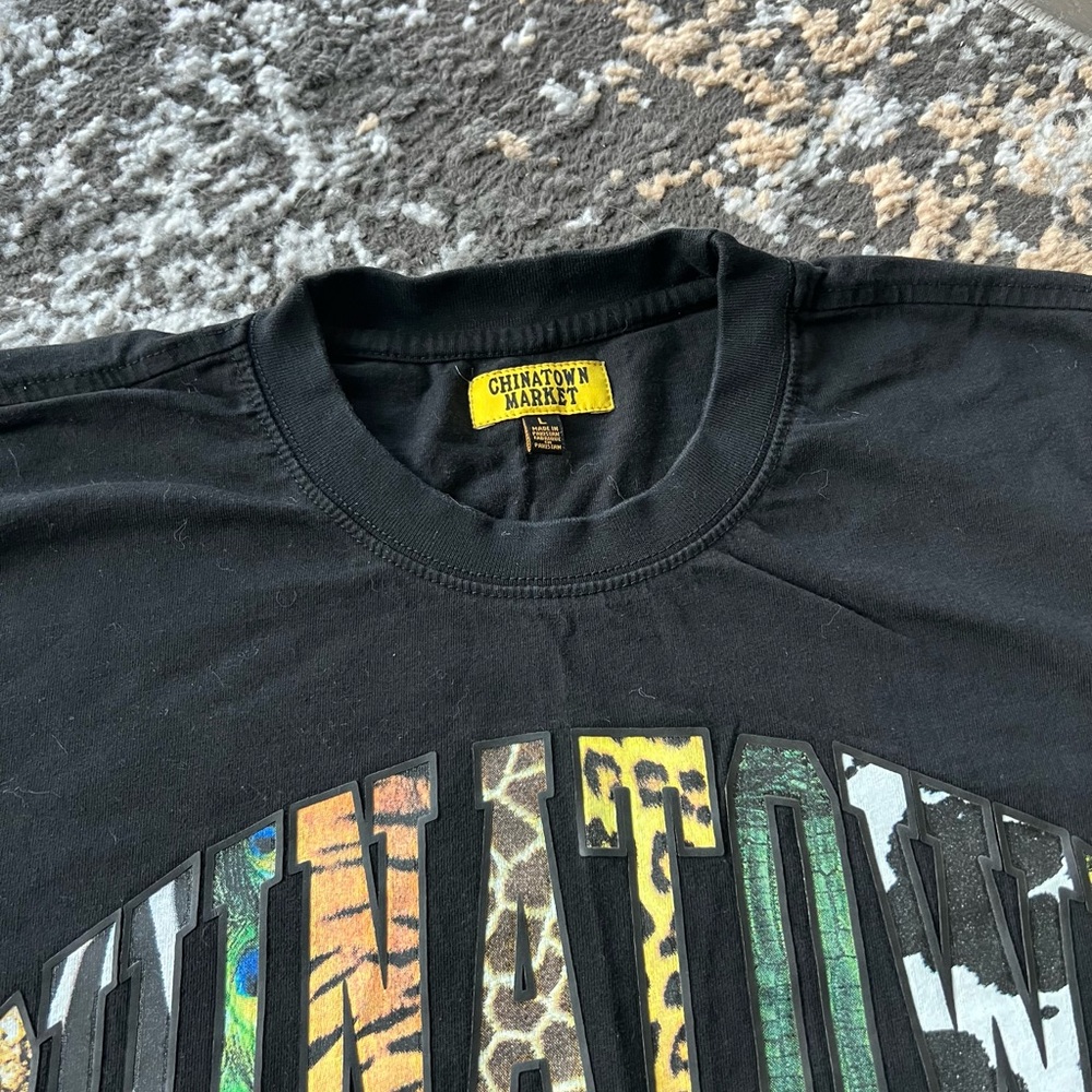 Chinatown Market Animal Print Embroidered T-Shirt